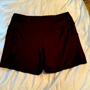 High waisted black biker shorts